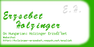 erzsebet holzinger business card